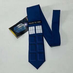 Blue Dr. Who Police Box Tie